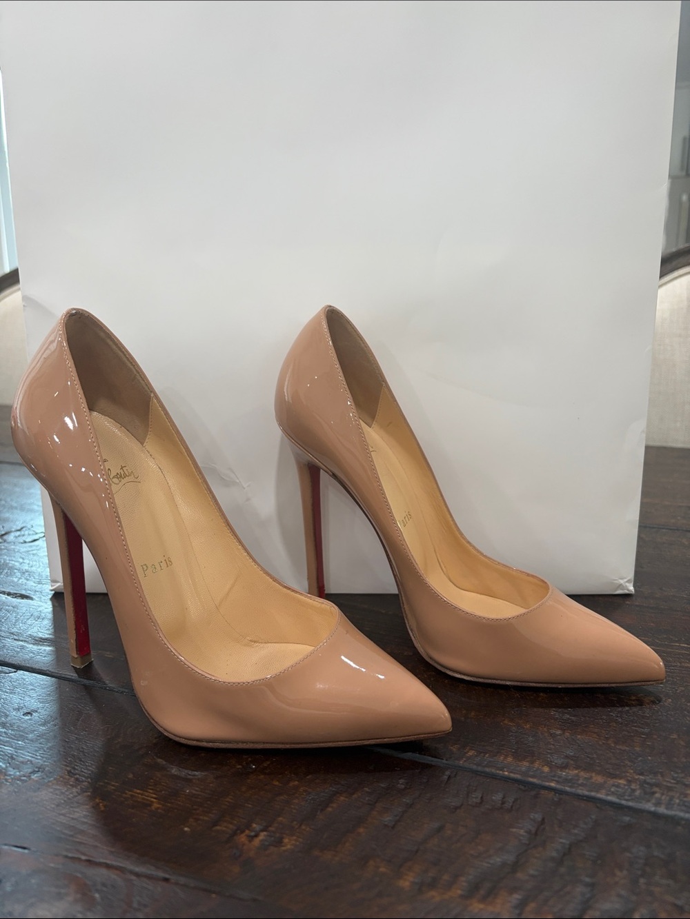 Christian Louboutin Pigalle 120mm nude heels
